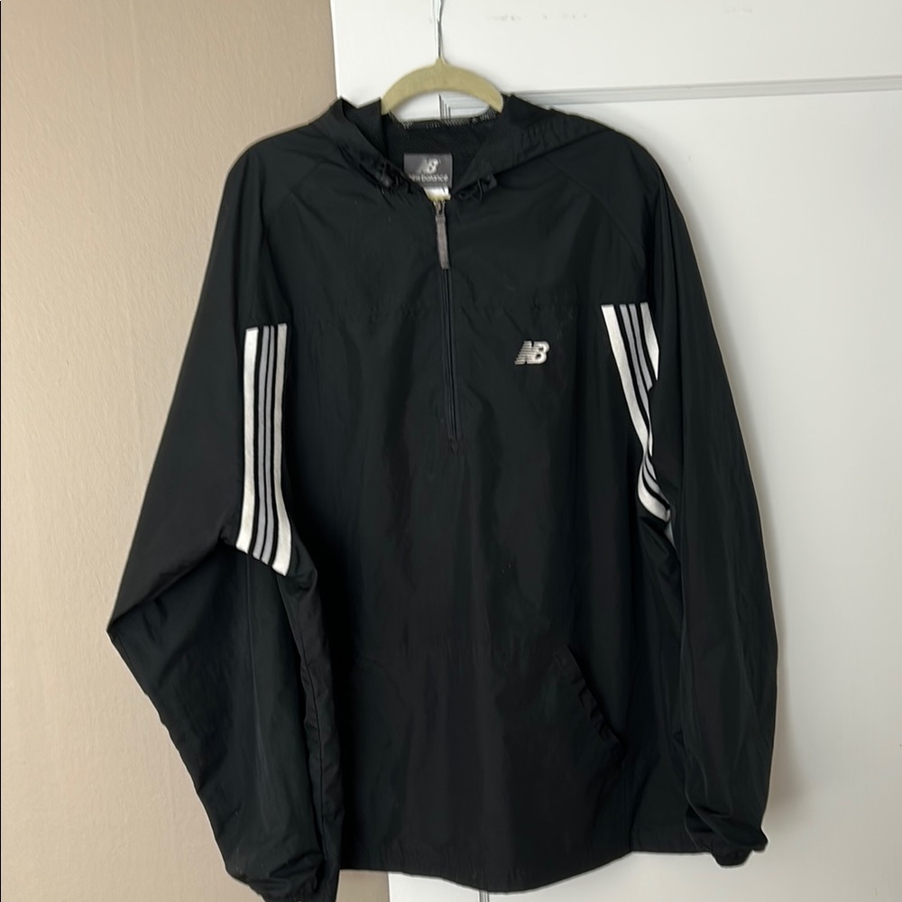 New Balance Men's Black Windbreaker Jacket